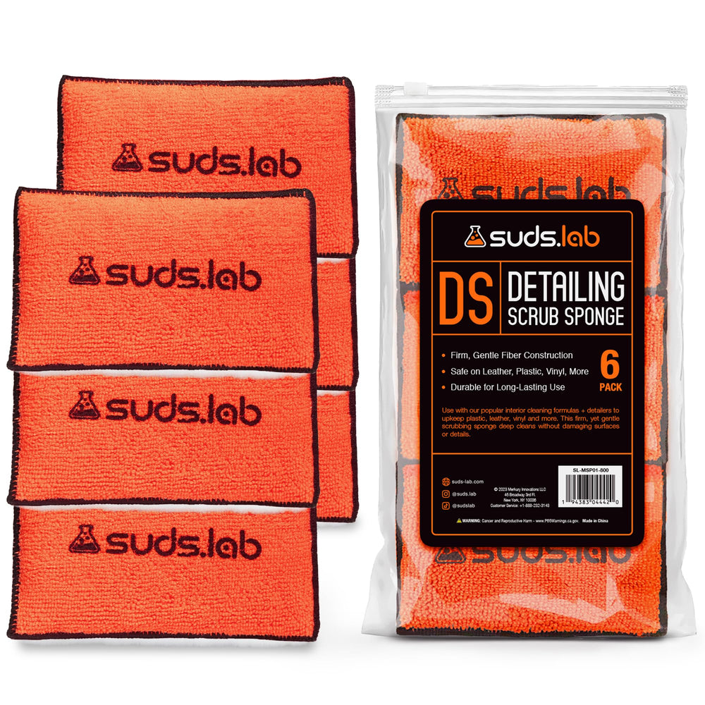 suds.lab after wash dry detail showing clean, fluffed pad ready for next use