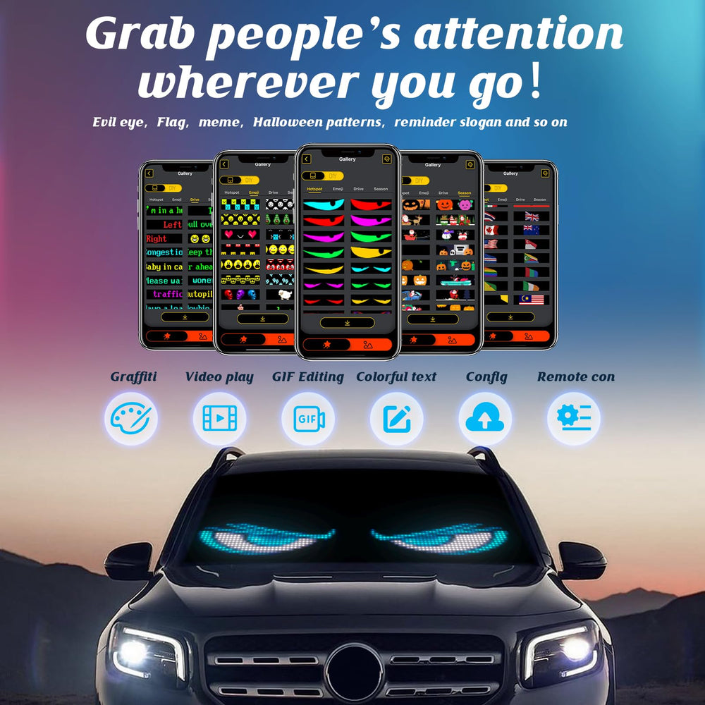 sulmeyhub Devil's Eye app control screen showing custom message creation benefit