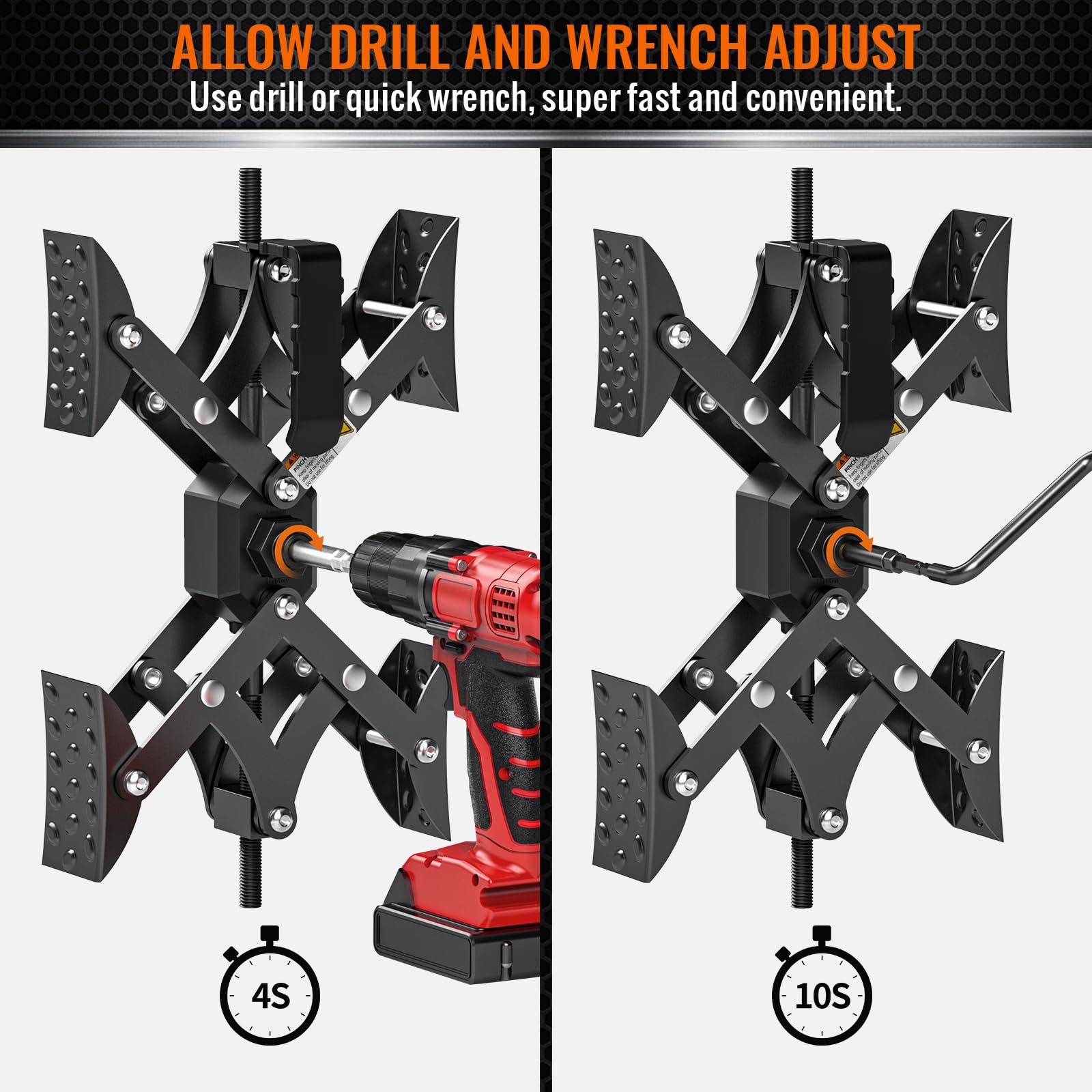 Sulythw stabilizer expanded to full width demonstrating adjustable fit benefit