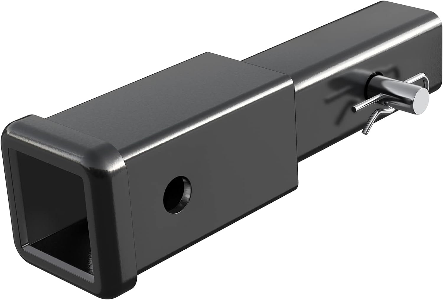 Sulythw front view of hitch extender showing receiver fit and secure connection