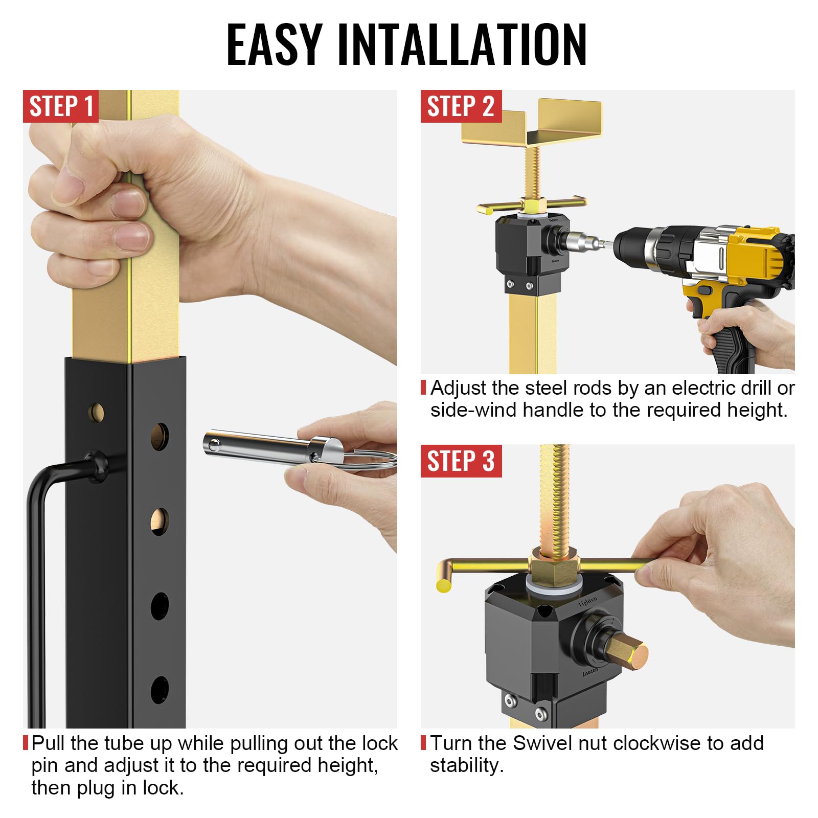 Sulythw support jack installed under RV slide-out reducing wobble