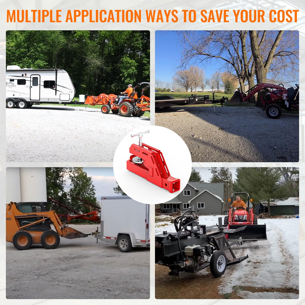 Sulythw connected to trailer in farm setting for dependable towing