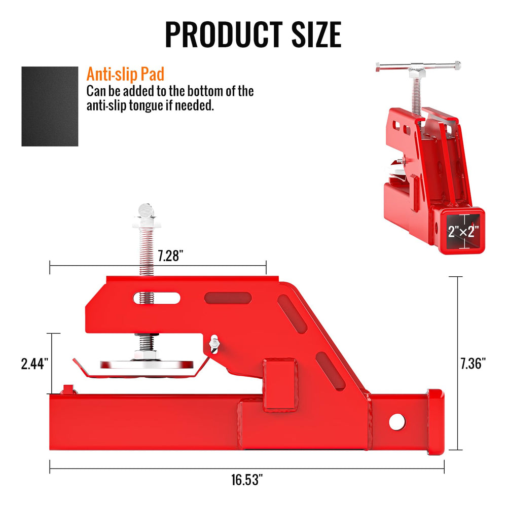 Sulythw side profile showing 2" ball mount receiver compatibility benefit