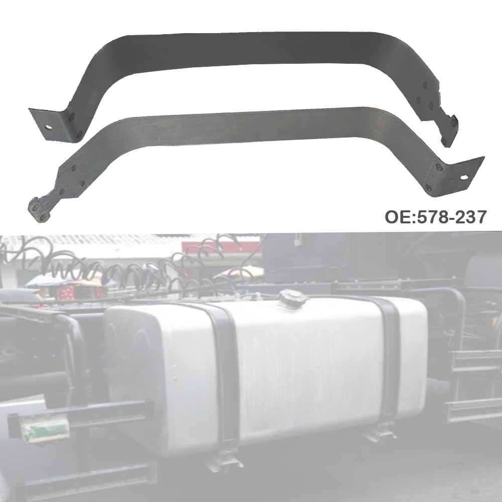 SUMECARGO straps installed under a vehicle supporting fuel tank for safe alignment