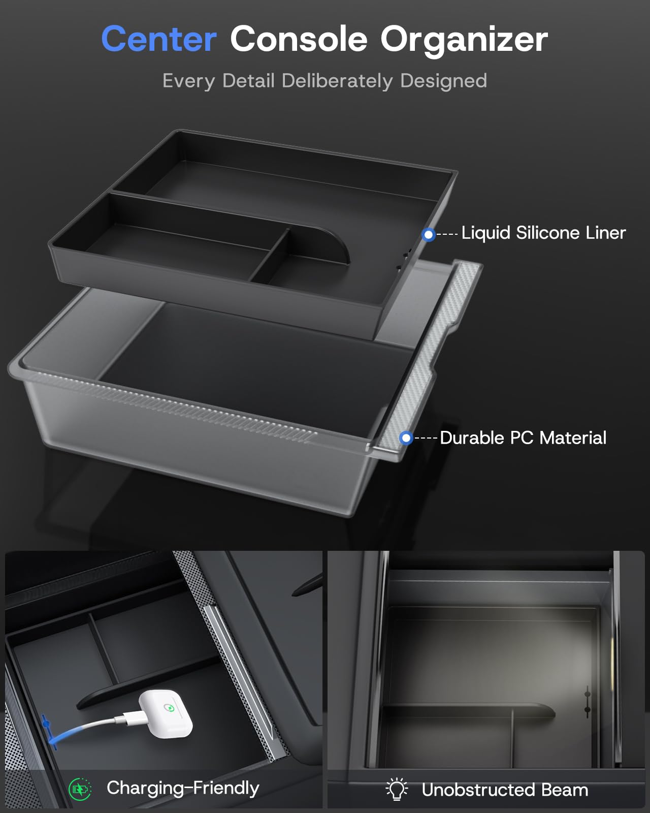 SUMK phone slot detail securing phone and preventing scratches