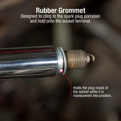 Sunex Tools 8845 extra-deep socket inserted reaching recessed spark plug for reach benefit