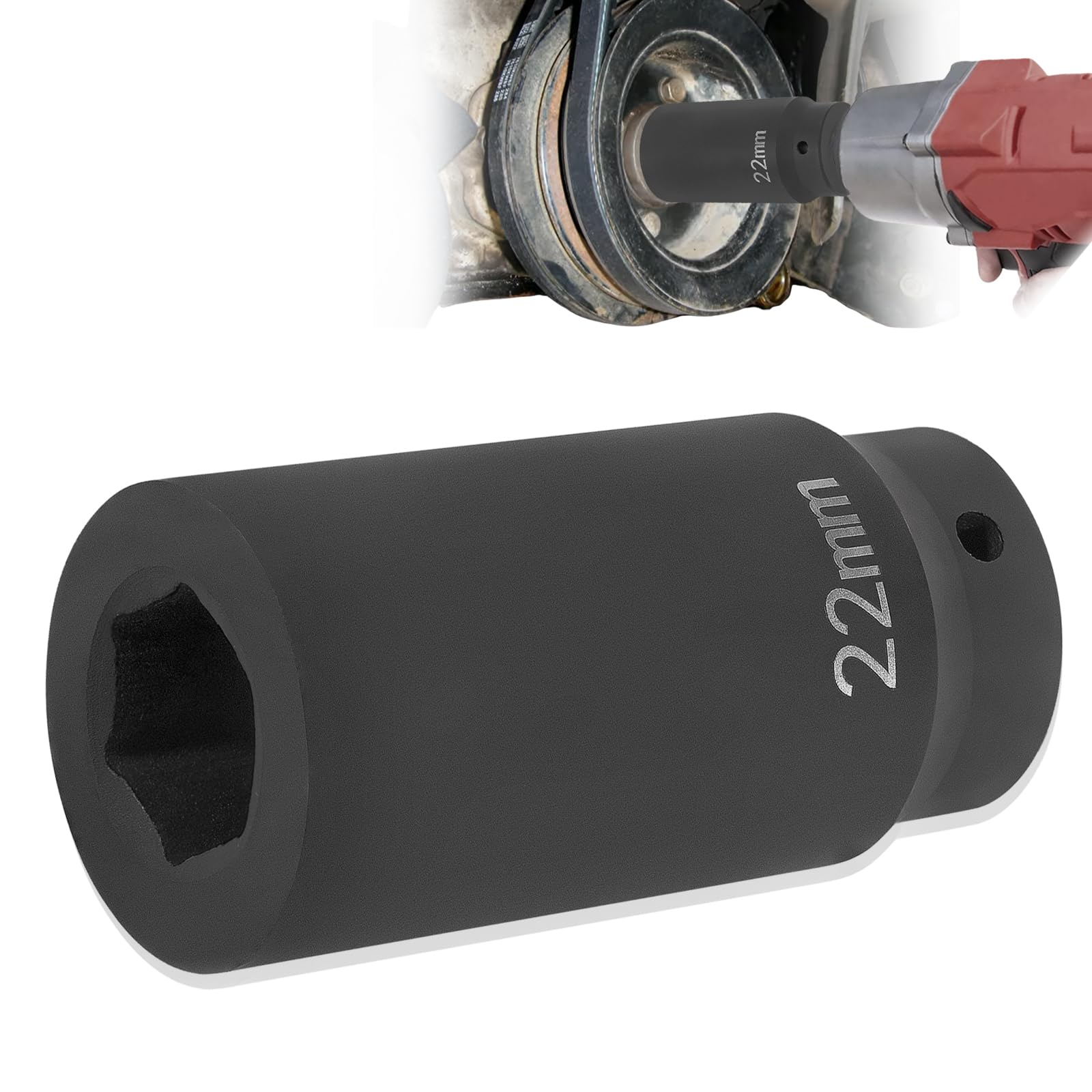 Sunluway 22mm socket front view showing profile and fit for quick identification and correct use