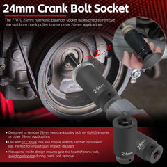 Sunluway 77070 deep socket profile reaching recessed crank bolts