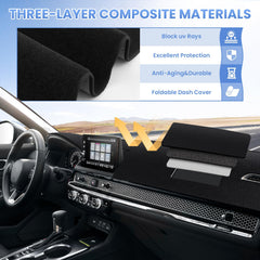Sunsdrew cover fitting around vents and sensors preserving dashboard function and airflow