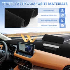 Sunsdrew mat reducing windshield glare in bright sunlight for improved driving visibility