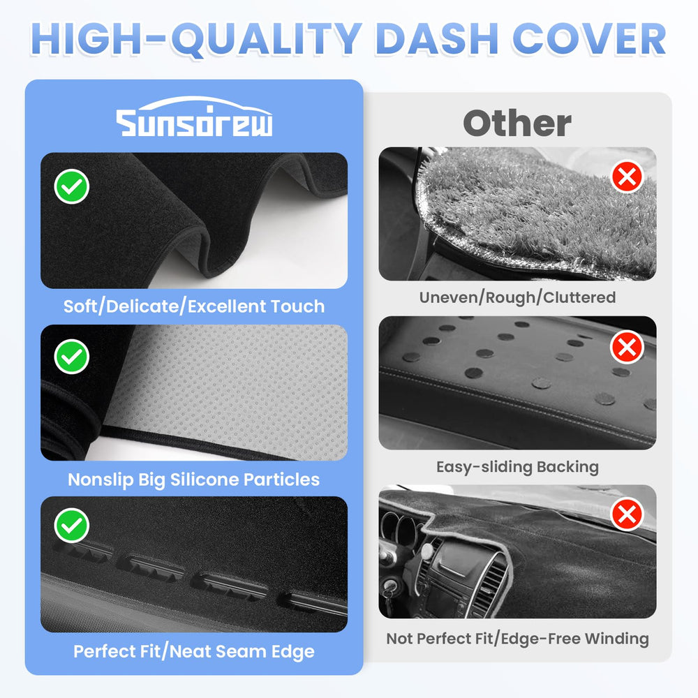 Sunsdrew hands installing the dash cover easily without tools for quick upgrade