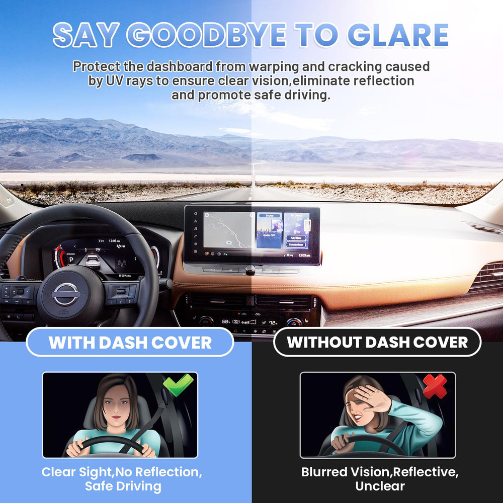 Sunsdrew installed on Nissan Rogue dashboard demonstrating clean fit and refined look