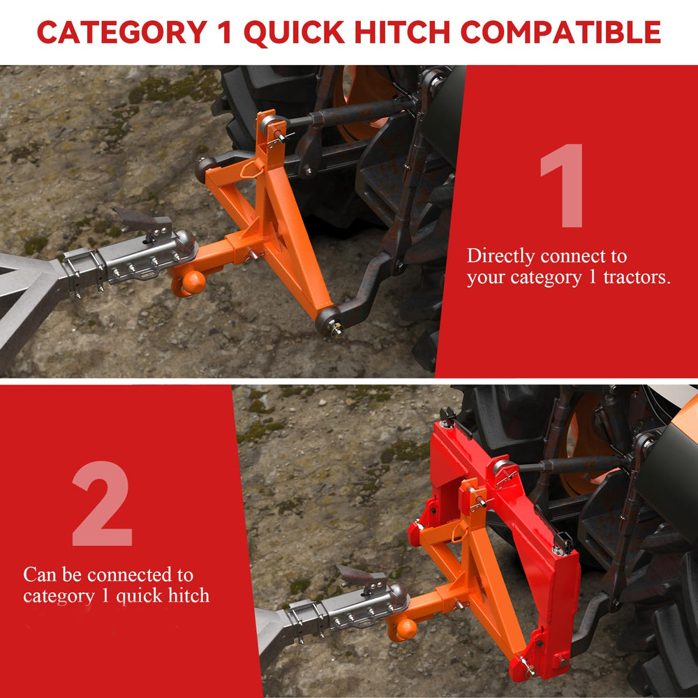 SUNSHINE FARMRE close-up of three ball sizes providing multi-trailer compatibility