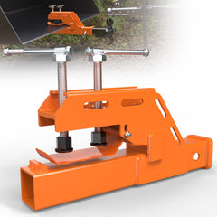 SUNSHINE FARMRE front view of orange clamp shows secure receiver and benefit of clear alignment