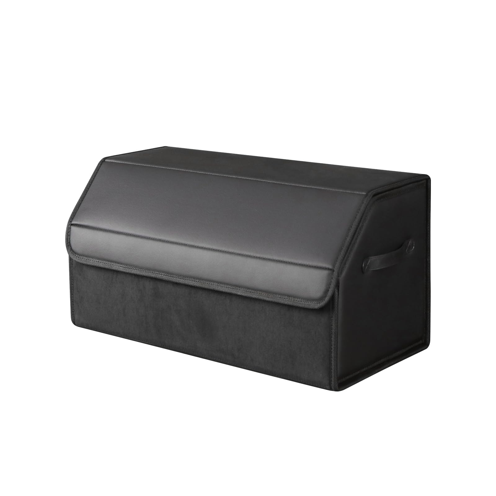 sunshine sky front view of covered organizer showing neat storage and sleek look