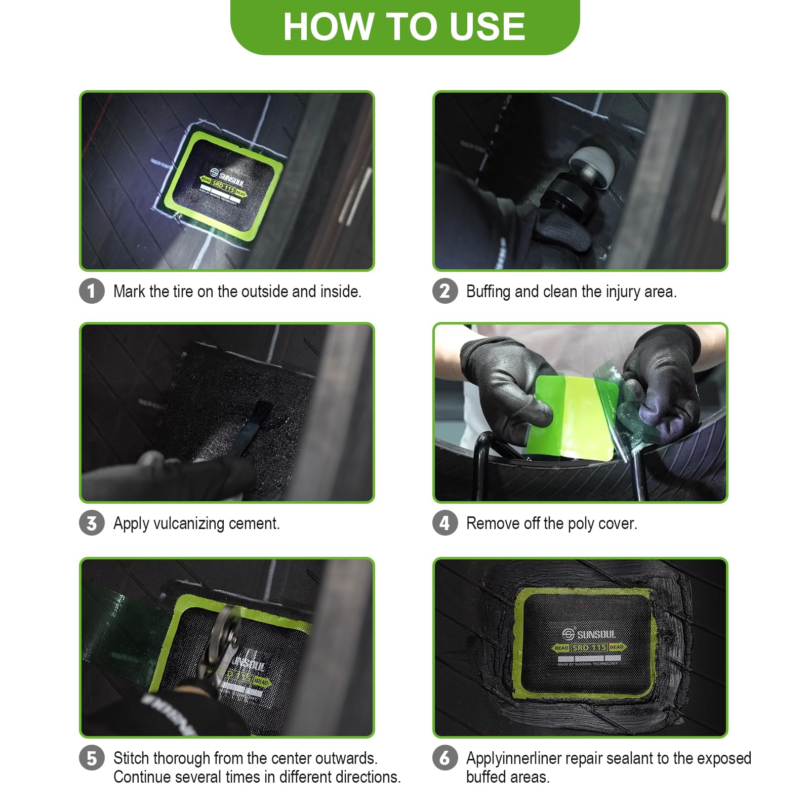 SUNSOUL roadside repair scene with tools, enables quick puncture fixes