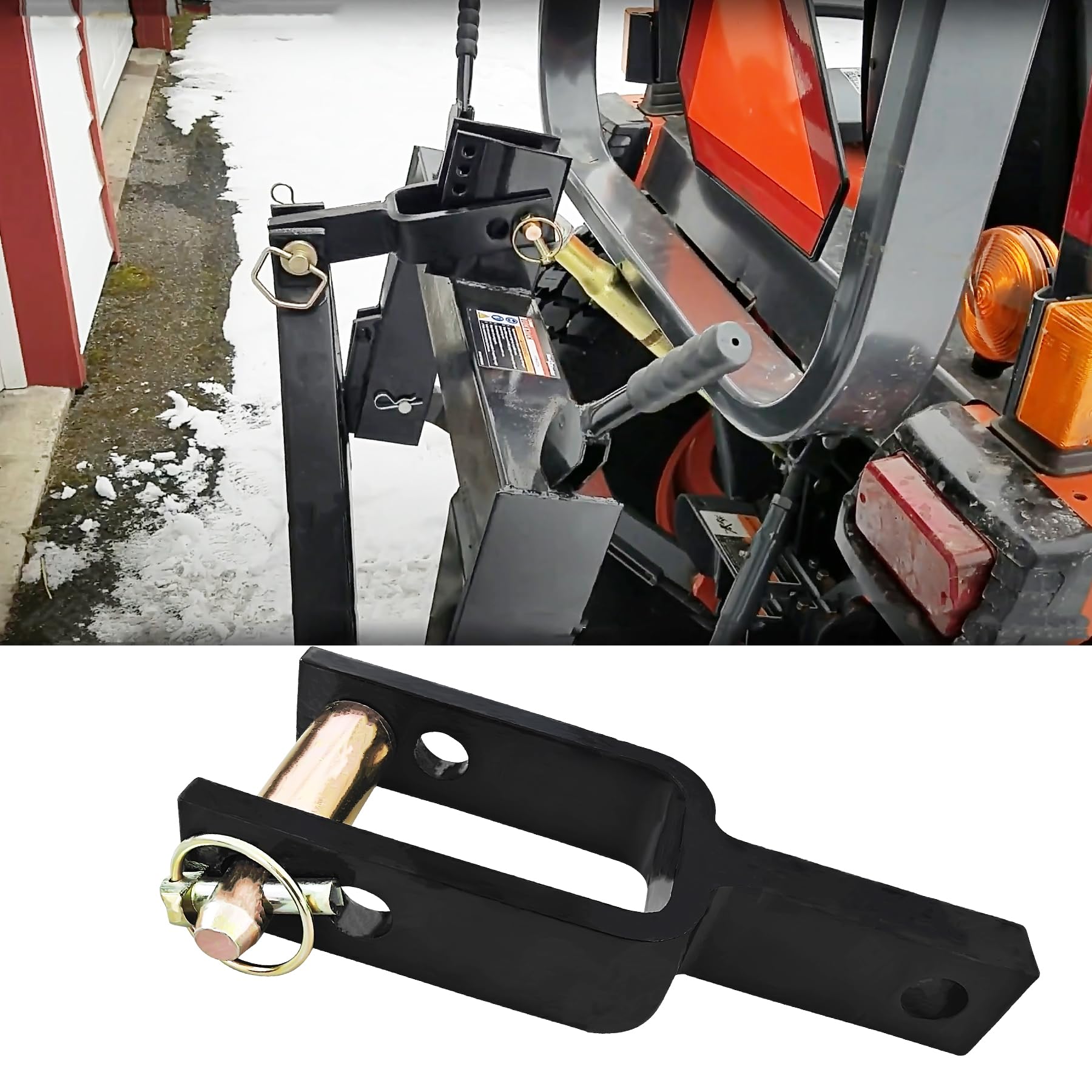SUONE next to a standard farm pin for clear size comparison and installation context