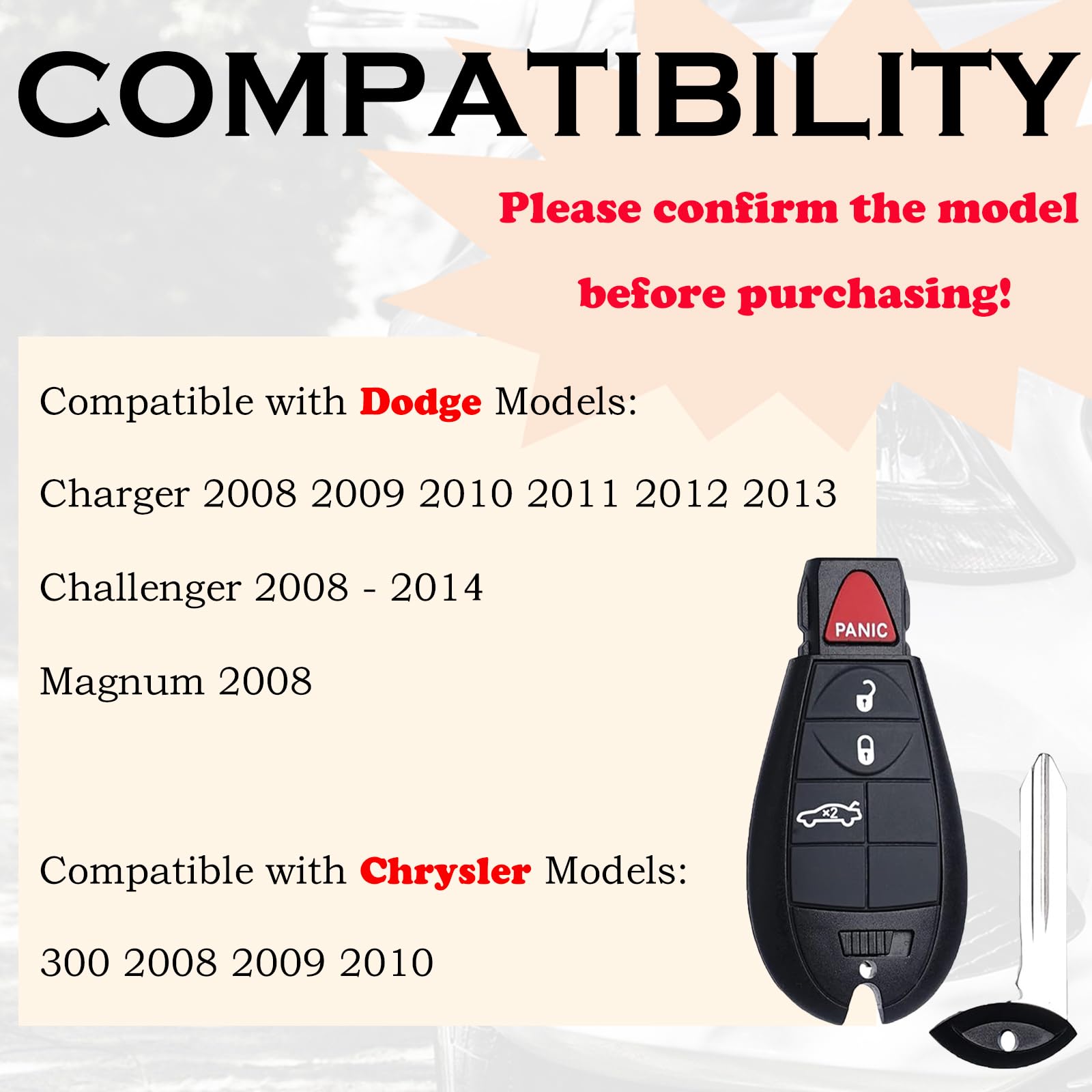 SUPALAND back label detail displaying FCC ID and compatibility benefit