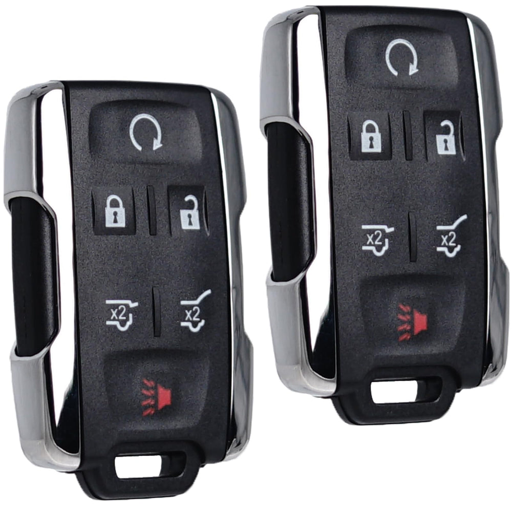 SUPALAND chrome 6-button key fob front view showing button layout and finish