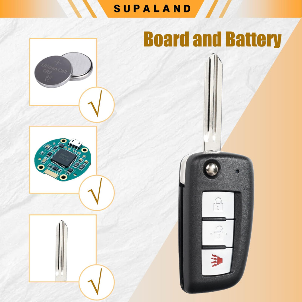 SUPALAND flip key fob held in hand to show scale and convenient pocketable size