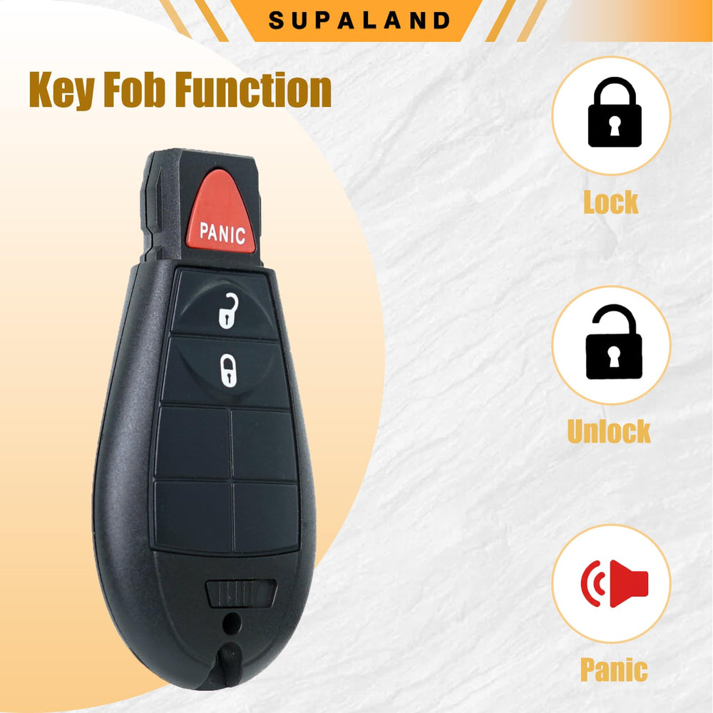 SUPALAND button press demo showing 3-button layout for remote control
