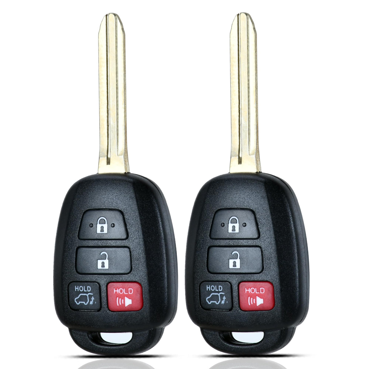 SUPALAND front view of two key fobs showing OEM-style buttons and fit