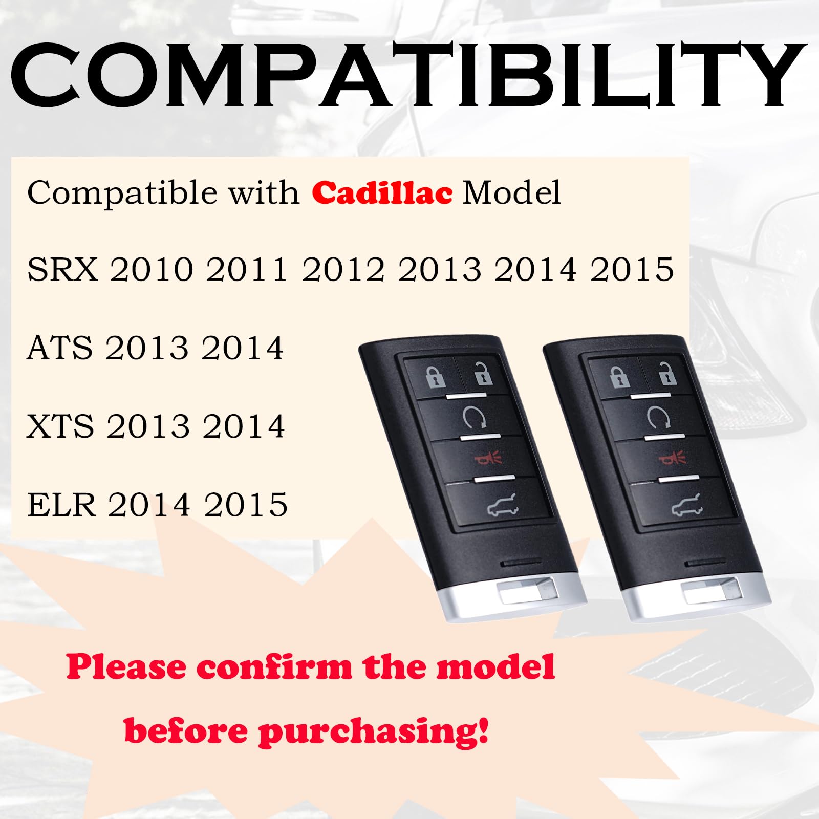 SUPALAND key fob back label showing FCC ID and part number for quick compatibility check