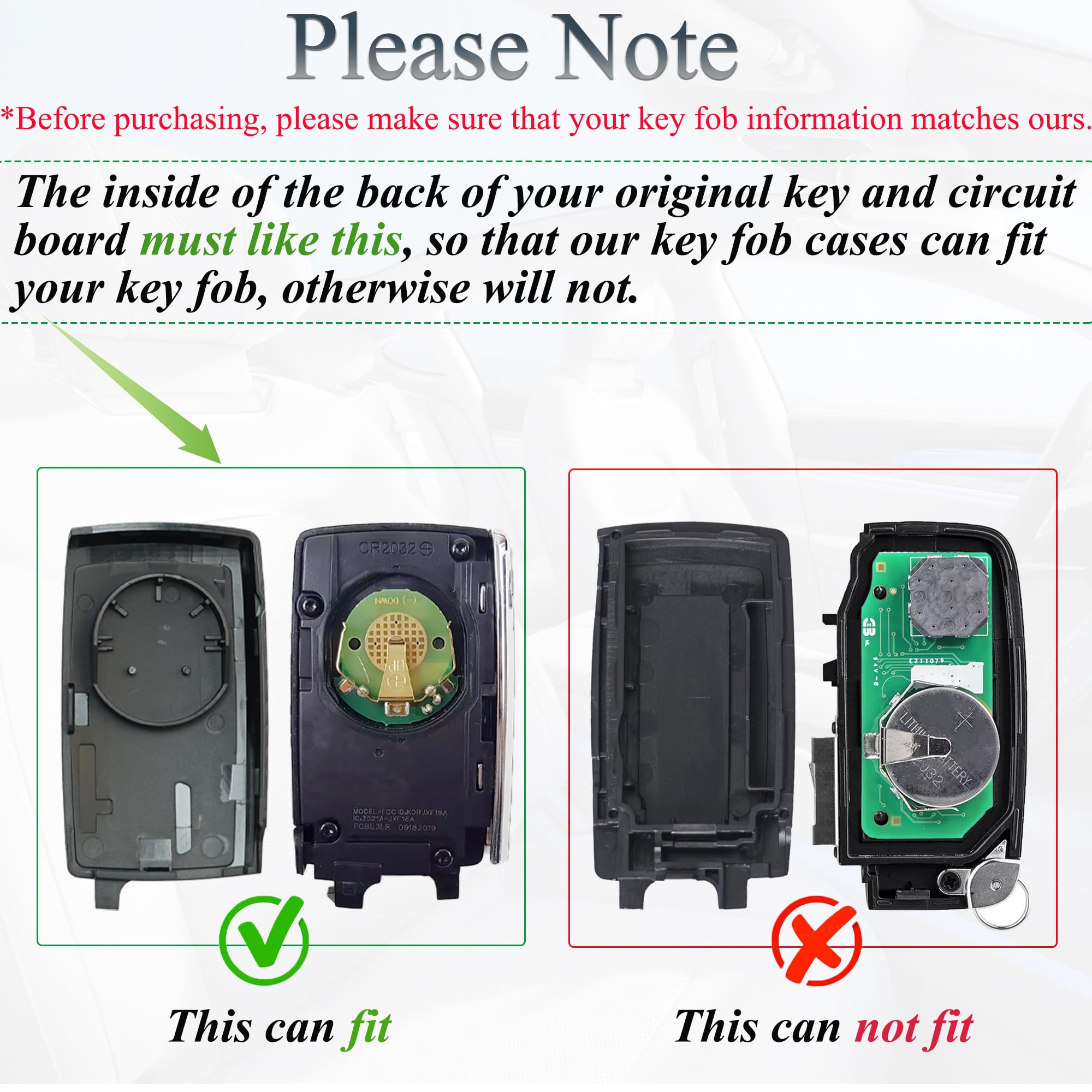 SUPALAND back view of key shell displaying battery compartment fit and protection