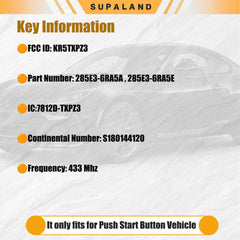 SUPALAND key fob back view showing casing and battery access