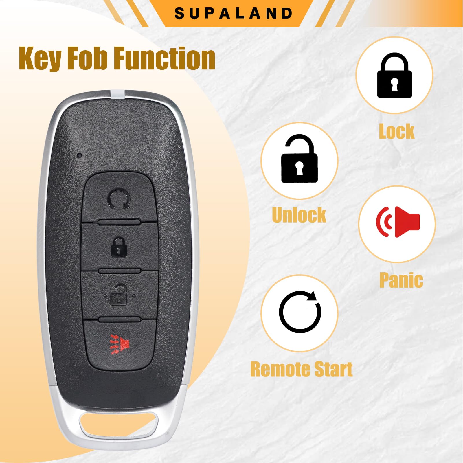 SUPALAND key fob attached to keyring for everyday carry benefit