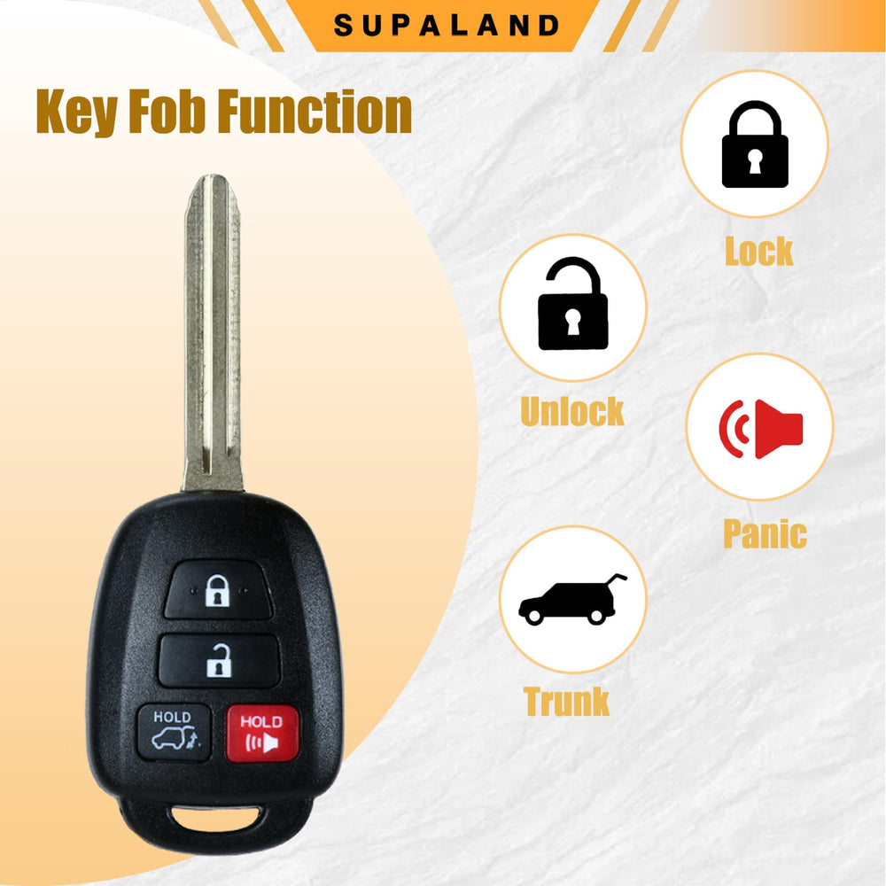 SUPALAND remote used to unlock Toyota showing convenient access