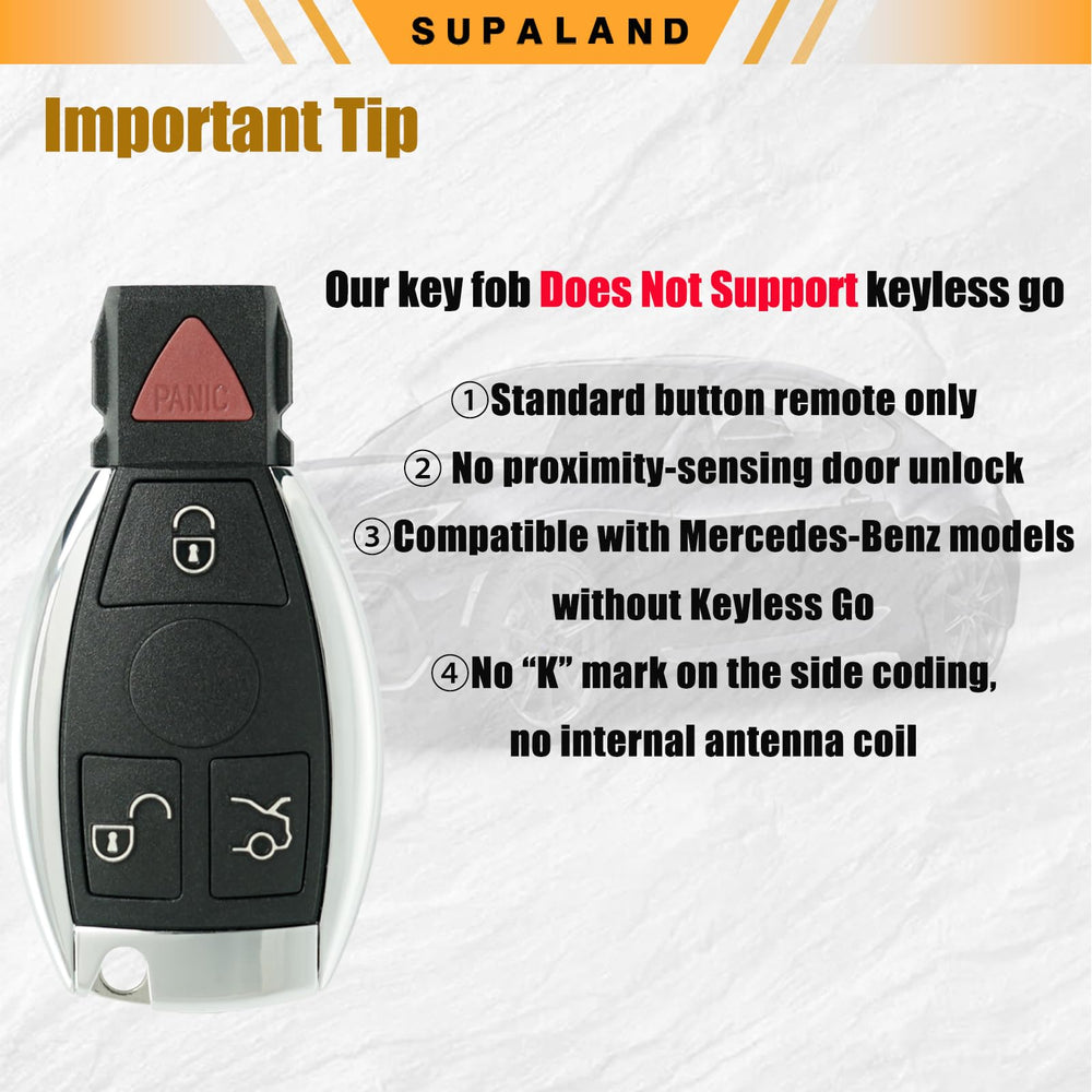 SUPALAND fob with battery preinstalled illustrating shipped-ready electronics and tested function