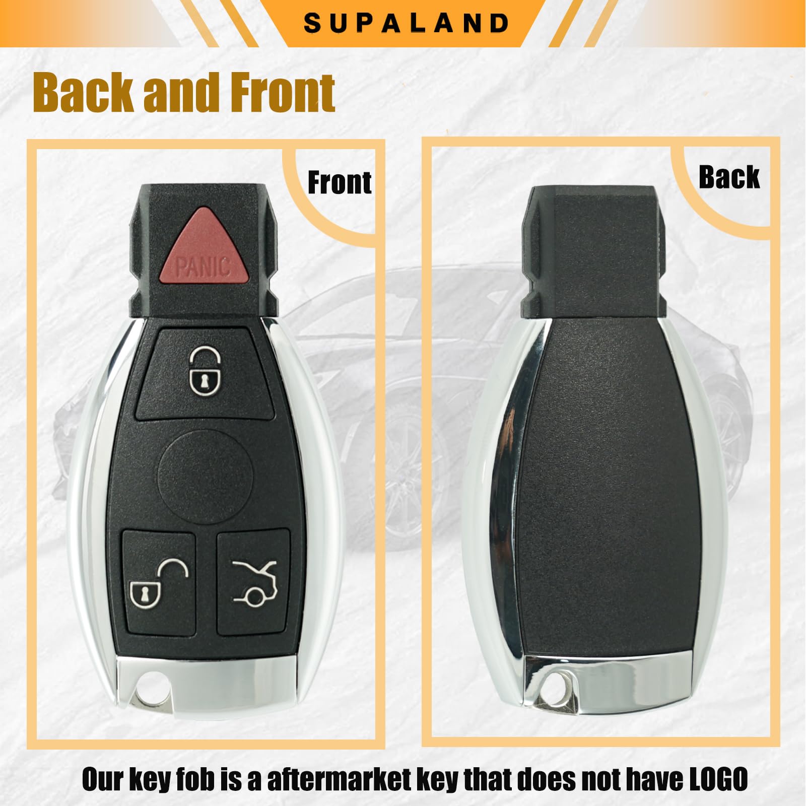 SUPALAND key fob on car center console representing practical everyday use and convenience