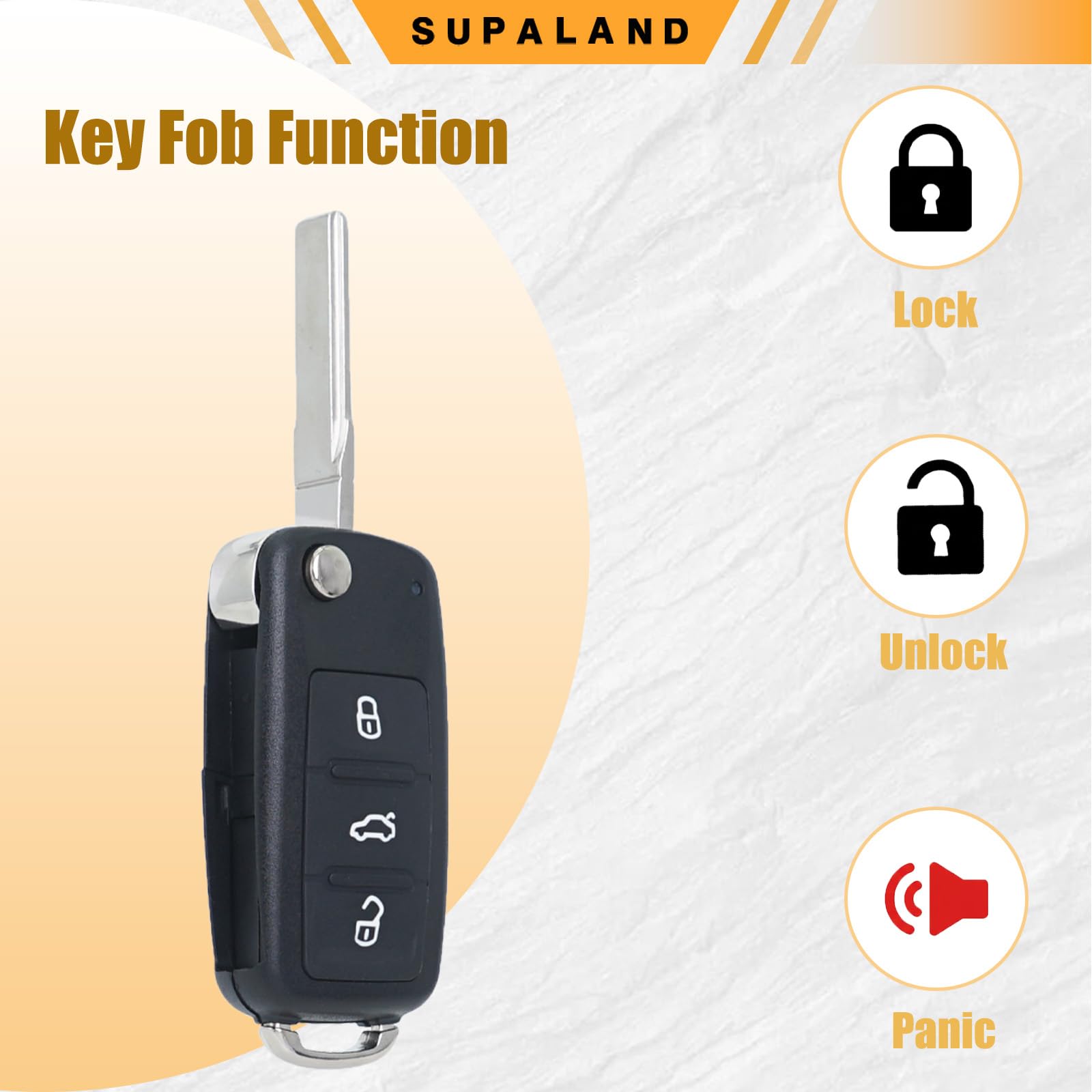 SUPALAND remote placed on car dashboard demonstrating seamless vehicle fit