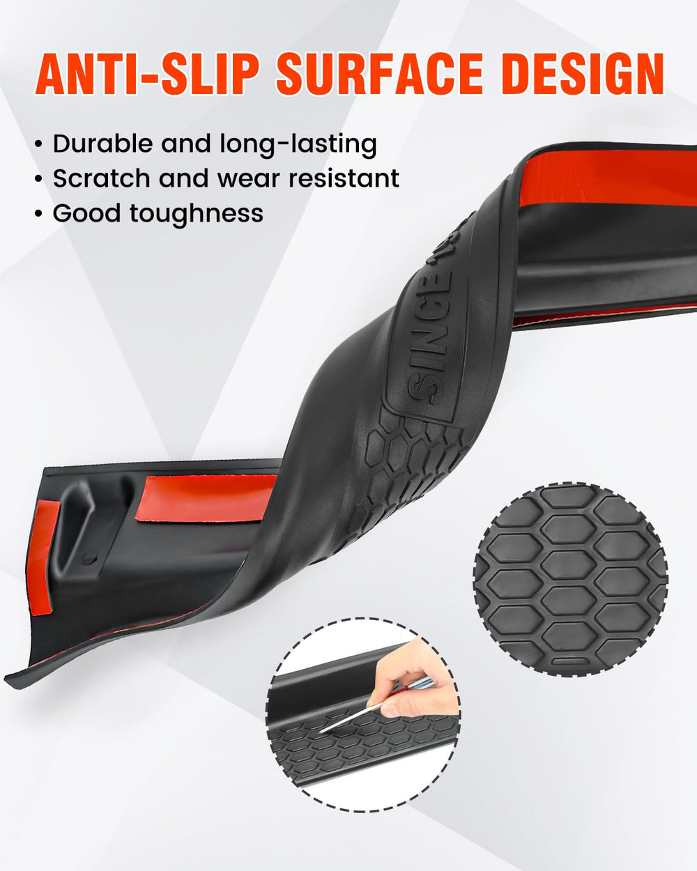 SUPAREE adhesive back detail for secure peel-and-stick hold