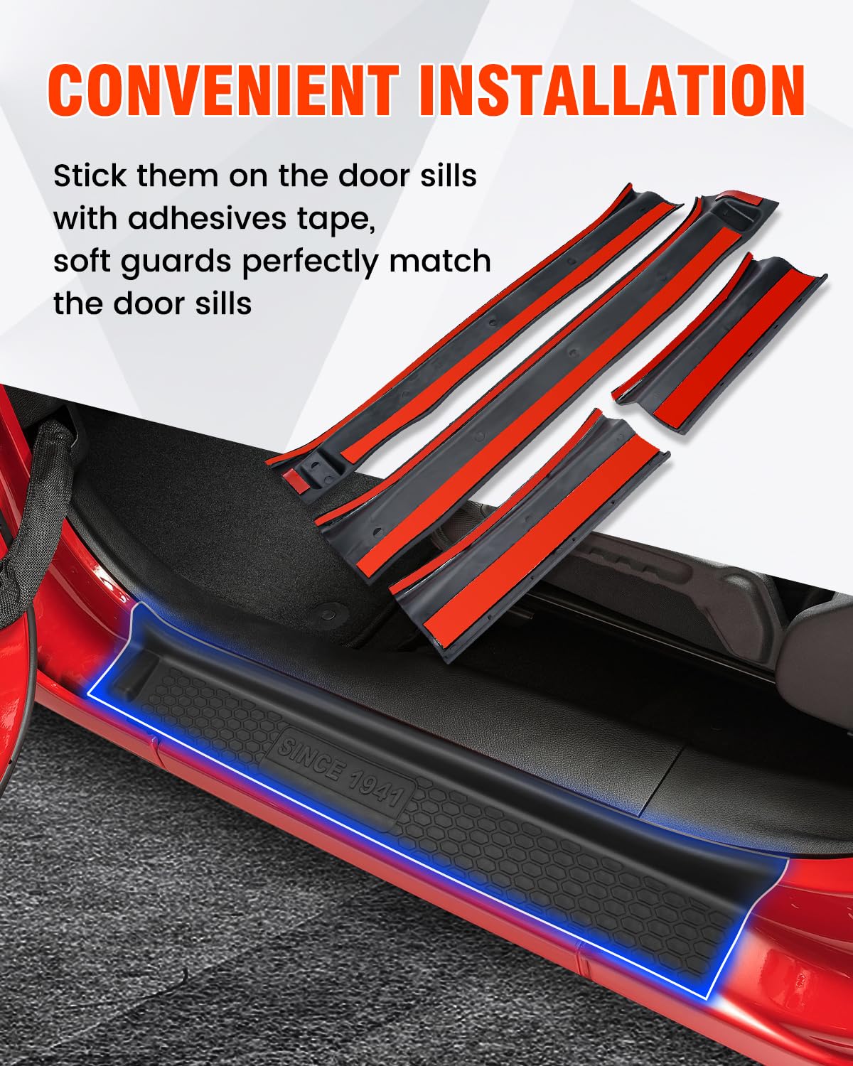 SUPAREE sill guard hiding scratch before and after refresh