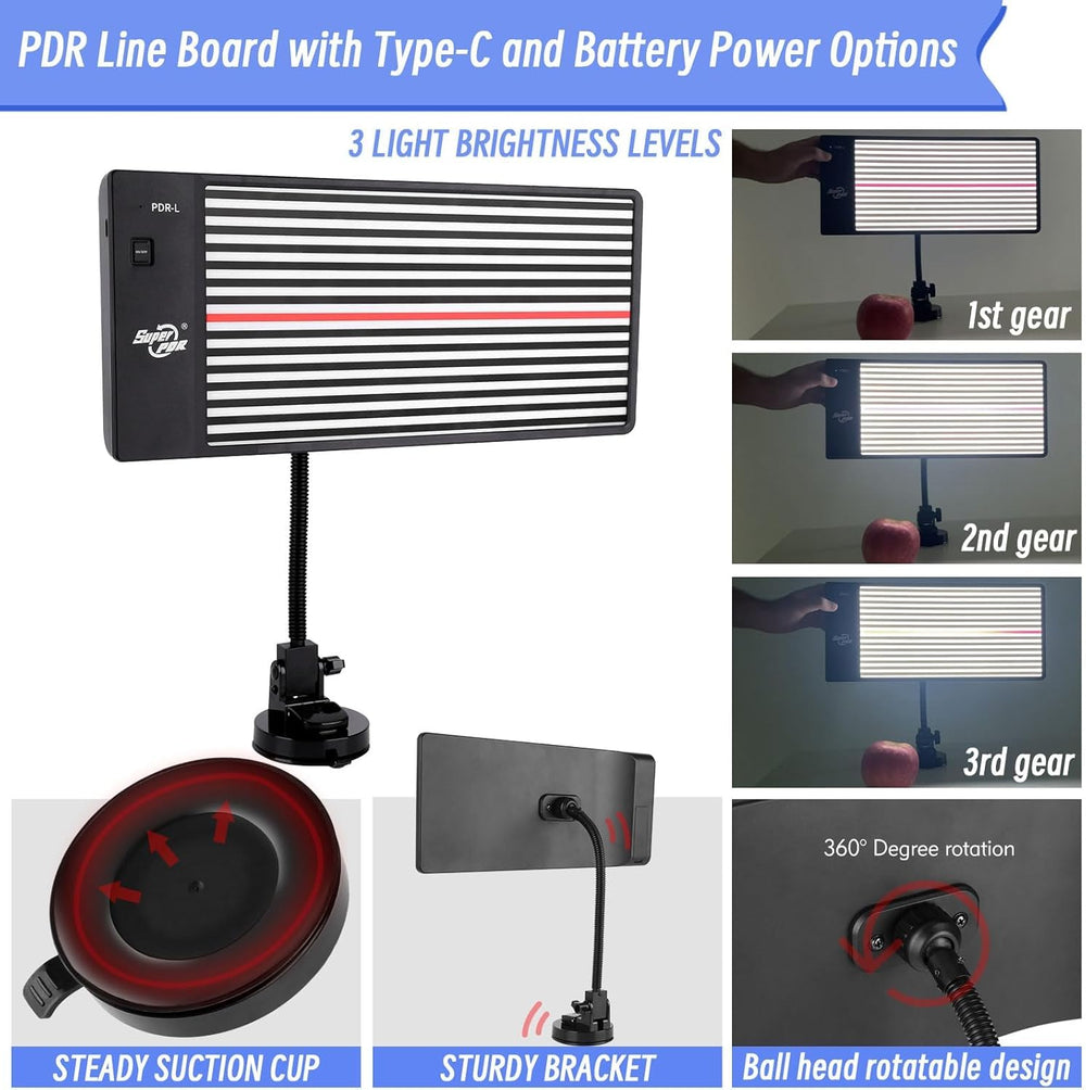 Super PDR complete tool layout displaying organized repair accessories