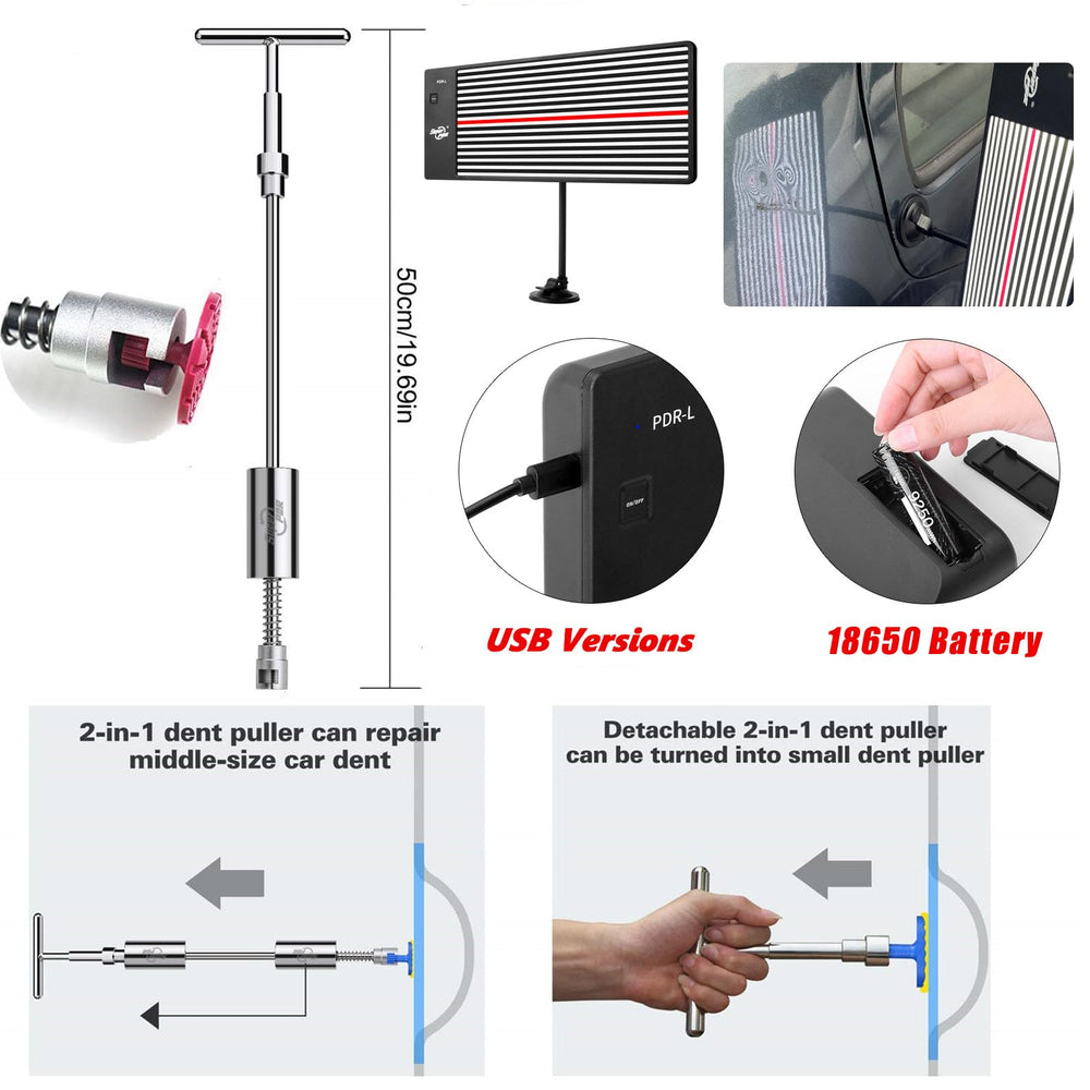 Super PDR dent lifter detailed view for precise small-dent removal