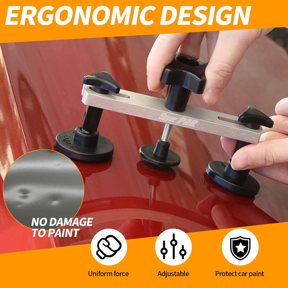 Super PDR close-up of prismatic pull tabs for stronger glue adhesion benefit