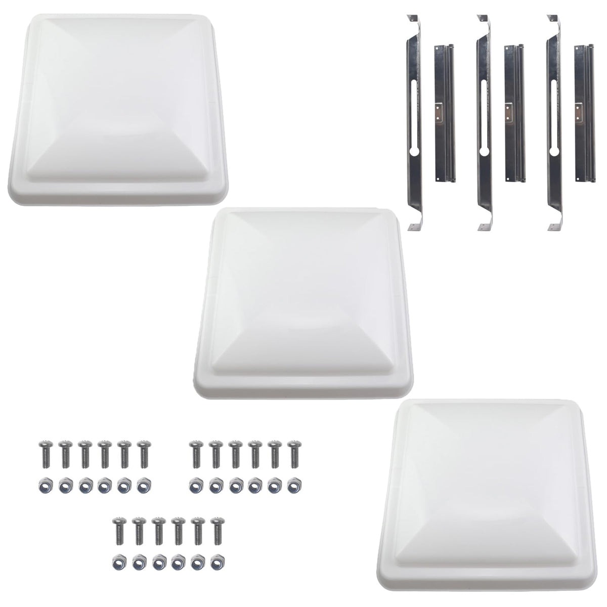 Supermotorparts front view of vent cover showing weather protection benefit