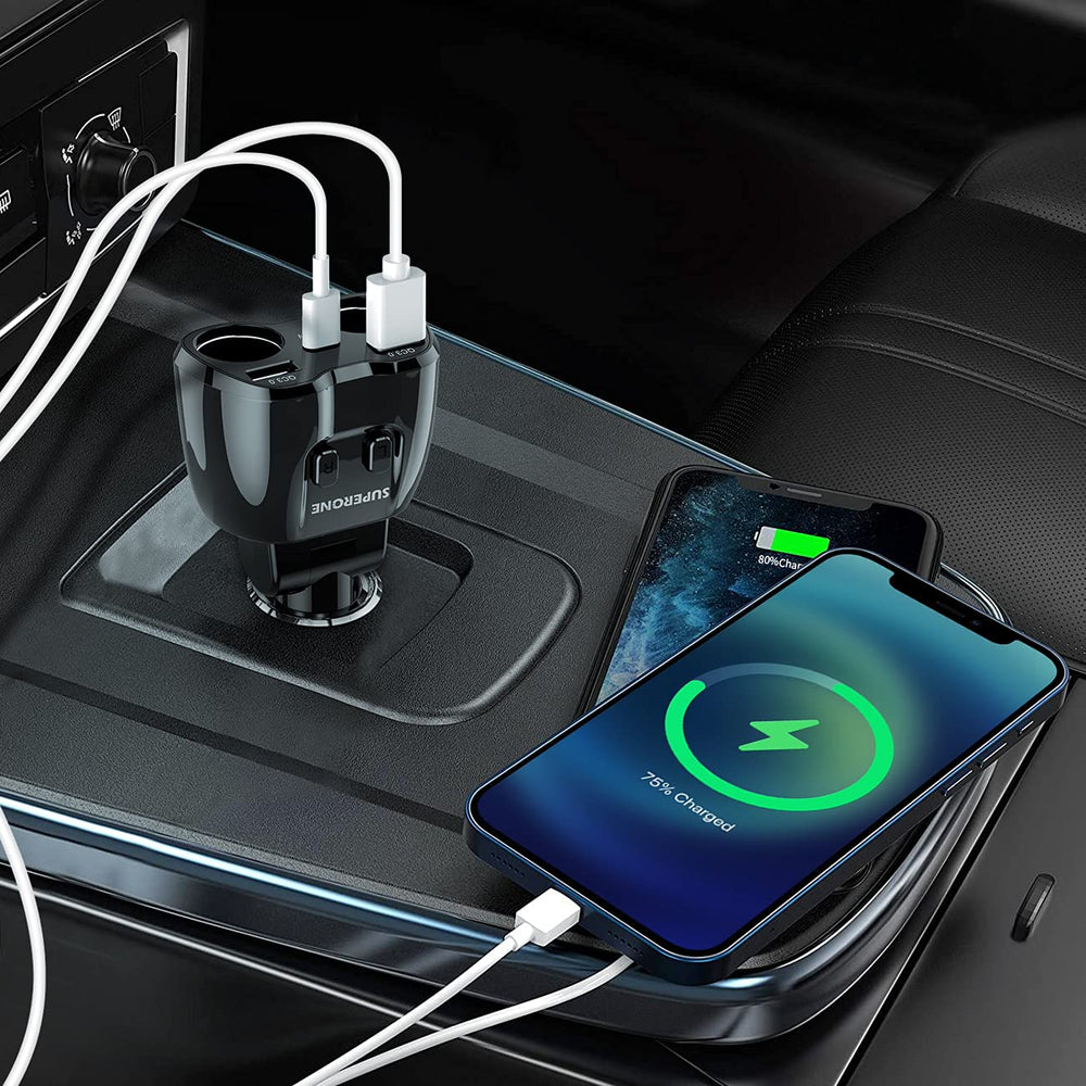 SUPERONE replaceable fuse compartment detail, allows easy fuse replacement and safety