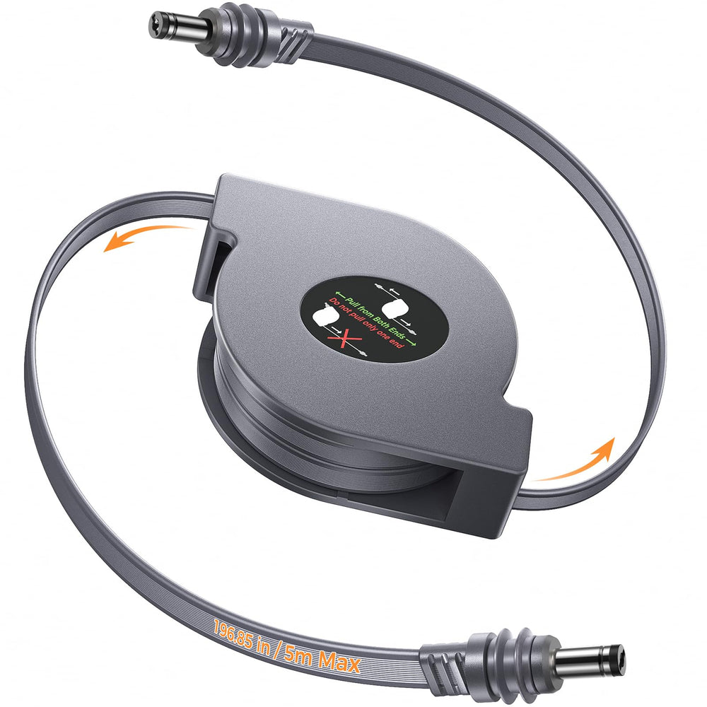 SUPERONE Starlink Mini cable front view showing compact retractable design and portability
