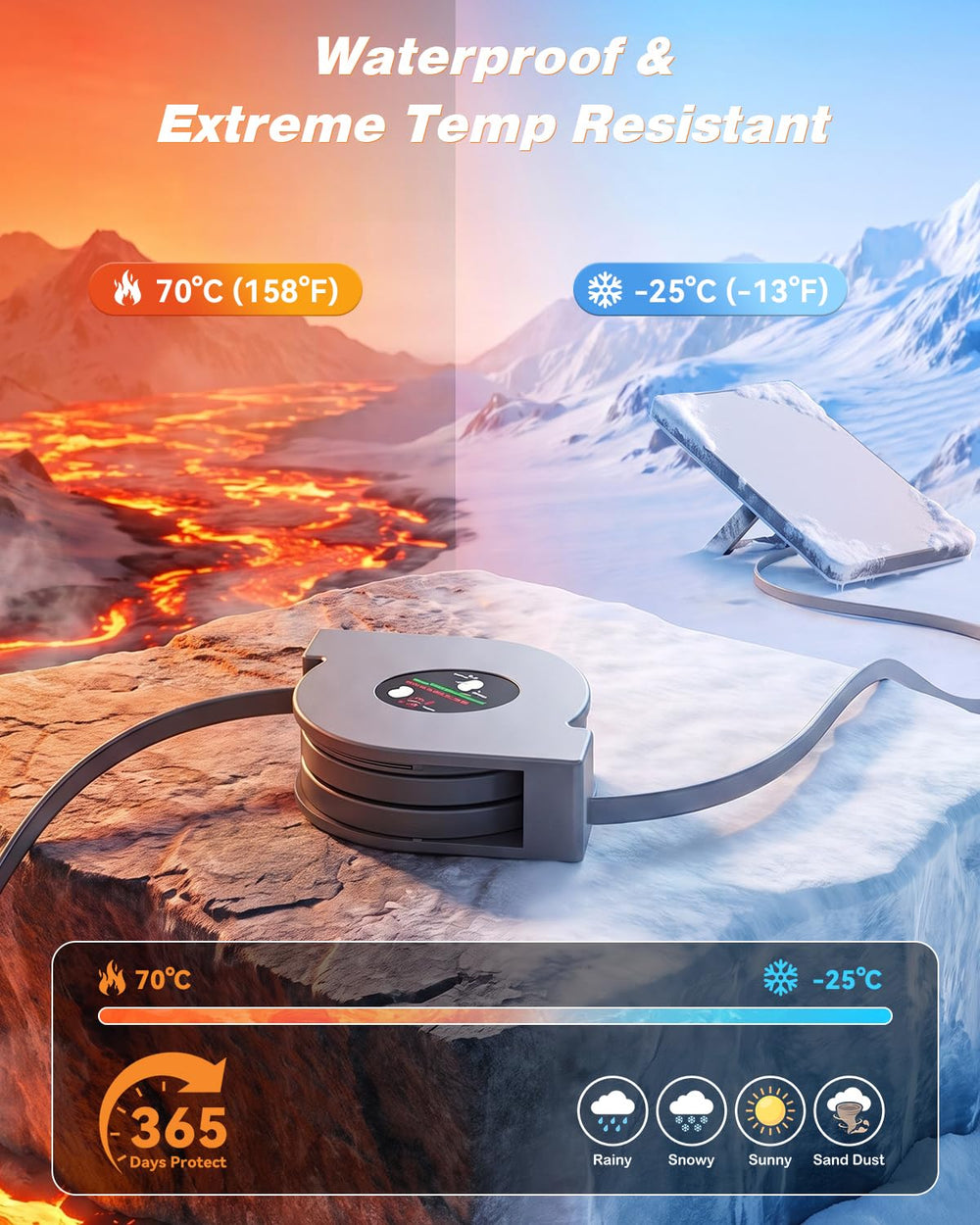 SUPERONE Starlink Mini cable powering Starlink Mini on RV roof for mobile connectivity