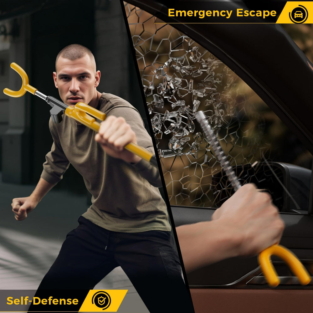 SURDOCA on parked car steering wheel highlighting visible theft deterrent
