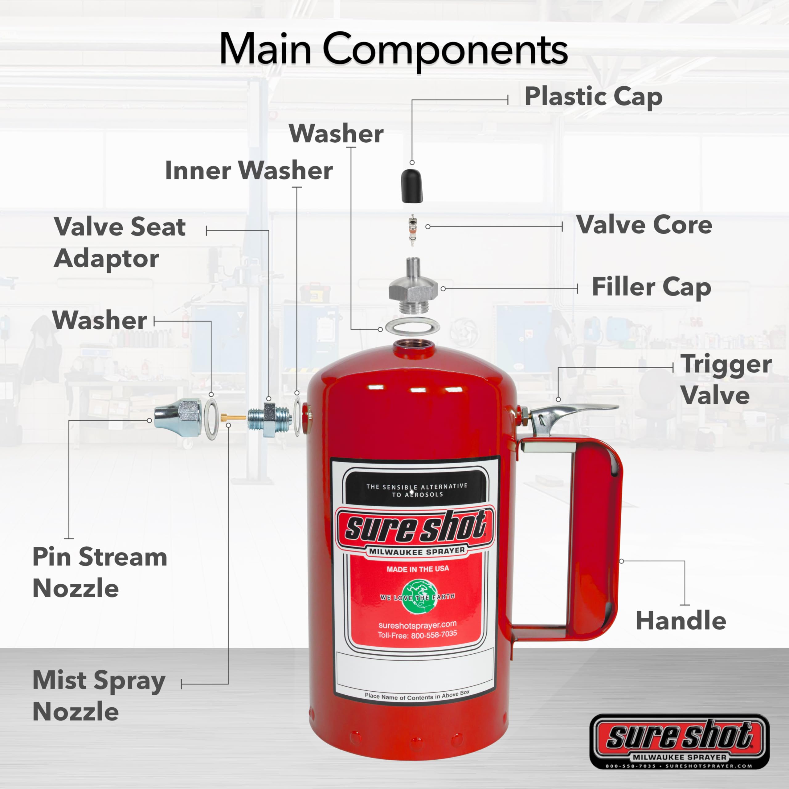 SURE SHOT enameled steel finish close-up highlighting durable surface and chemical resistance