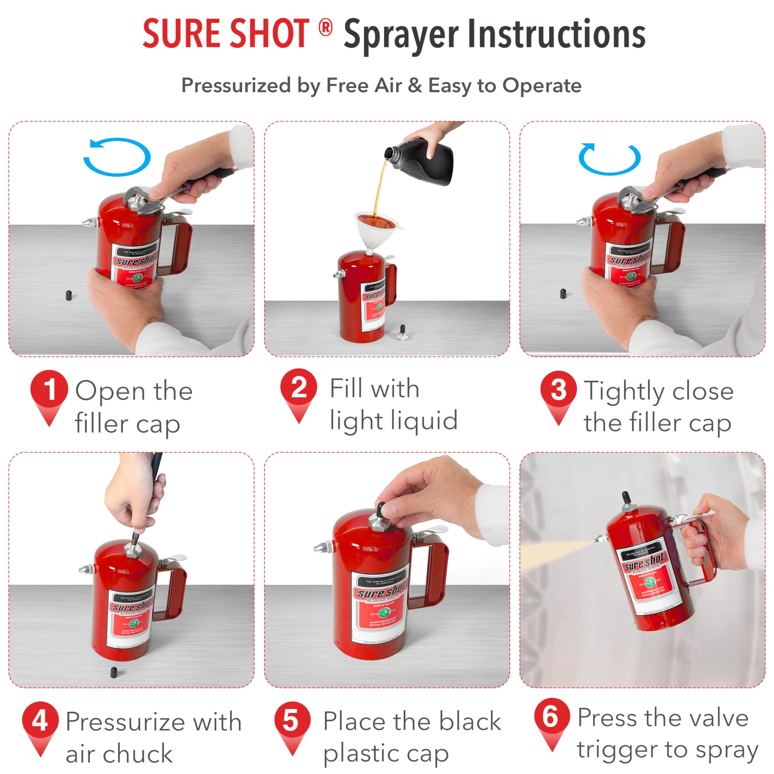 SURE SHOT pin stream spray demo showing precise targeted application benefit