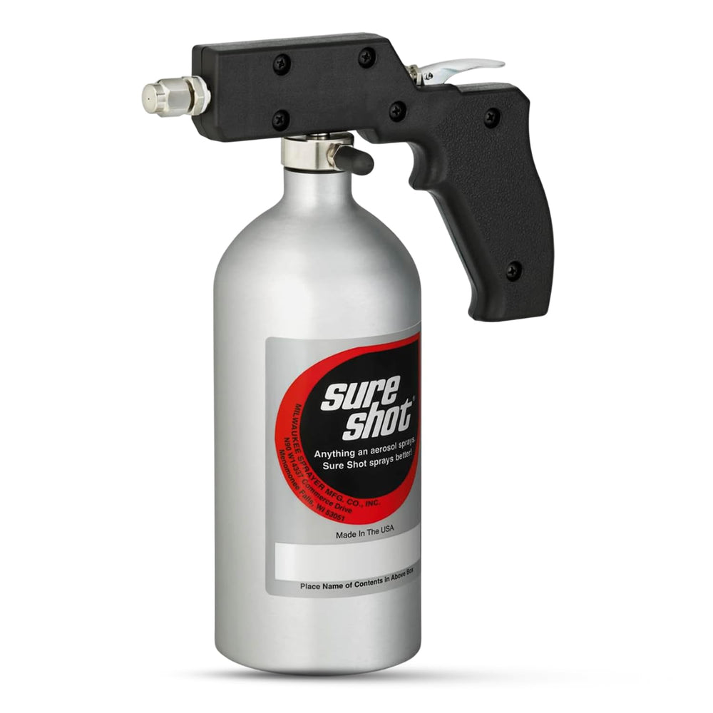 SURE SHOT front view showing compact anodized body and handle for durable shop use