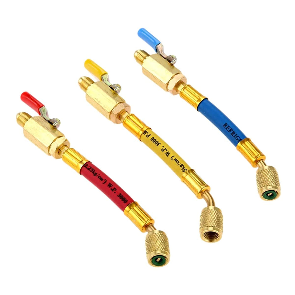 SURIEEN front view of three color-coded hoses showing compact kit and quick identification