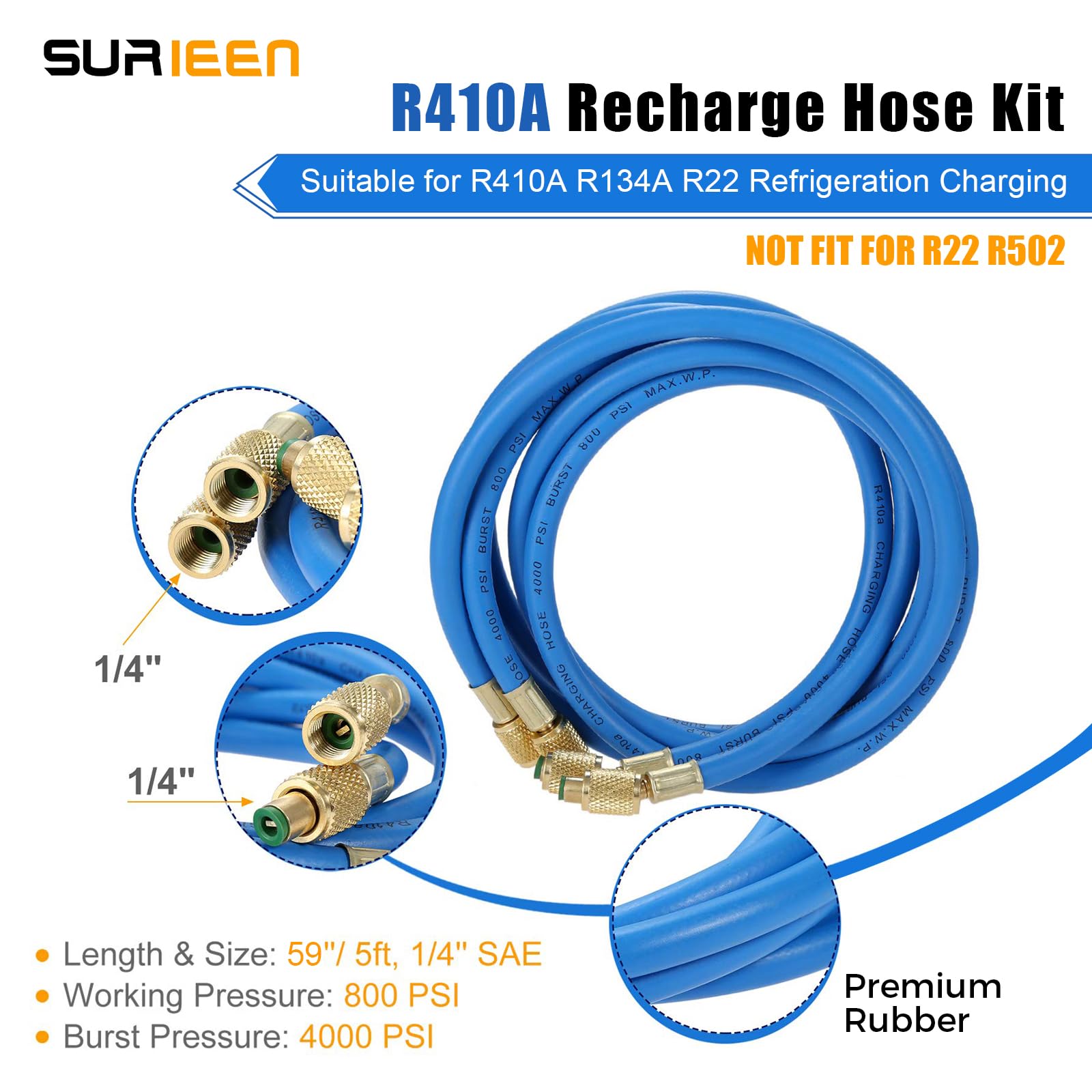 SURIEEN hose connection detail with brass fitting for secure seal