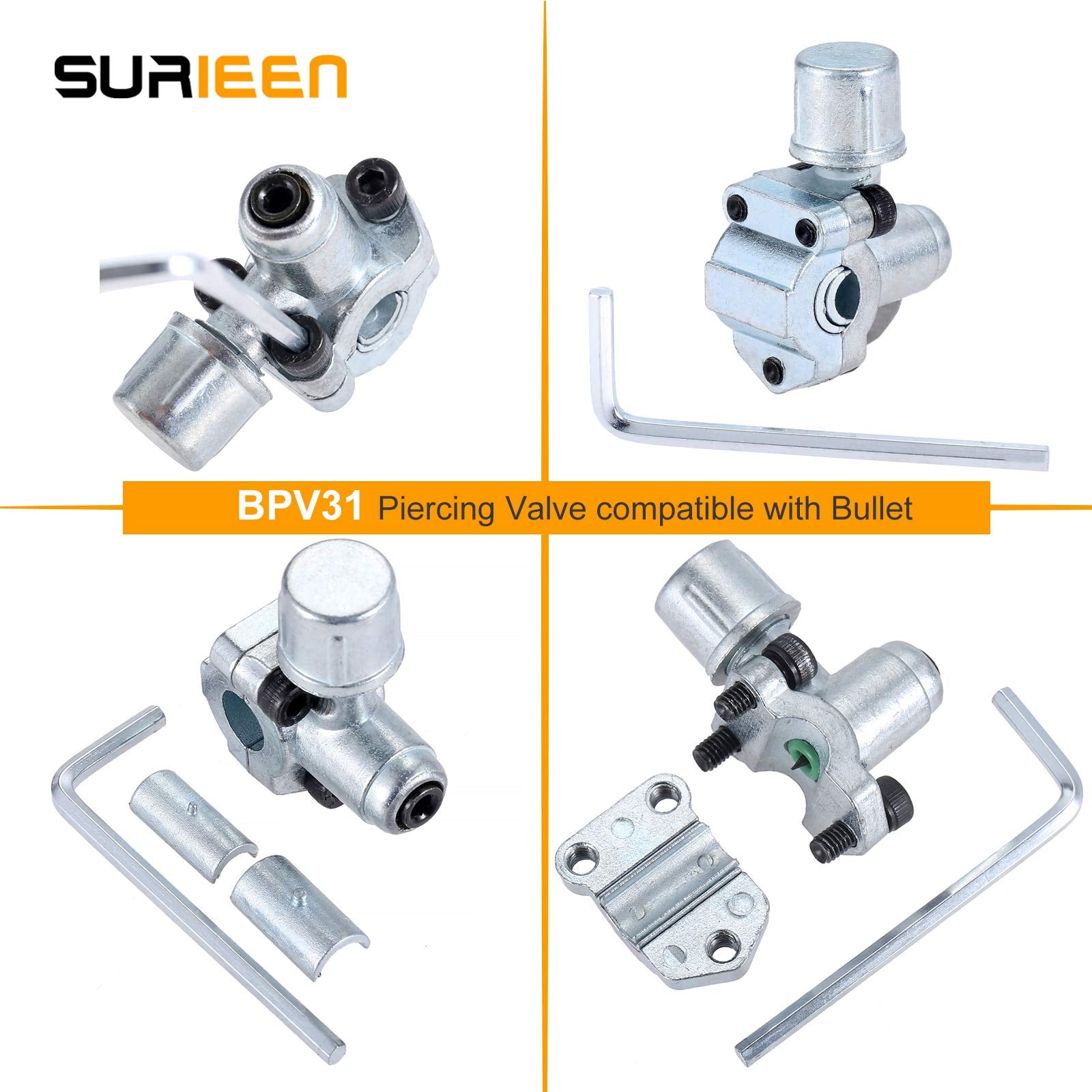 SURIEEN adapter installed on mini-split service port illustrating easy compatibility